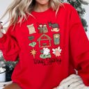 XL Red Jesus, True Story Christmas Religious Holiday Message For Faithful Hearts Sweatshirt