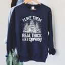  I Like Them Real Thick Christmas Cozy Bold Holiday Festive Winter Vibes Sweatshirt