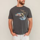  Cowboy Riding Rainbow Trout Rodeo Club Western Adventure Edition Comfort Colors Tee