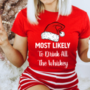  Most Likely To Christmas Family Holiday Memories And Cozy Gatherings Party Tee