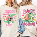  Guess Who's Back, Back Again, Alligator, Front and Back, Teacher, Student Comfort Colors T-Shirt