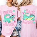  Guess Who's Back, Funny Alligator, Back To School, Front and Back, Teacher, Student, Comfort Colors T-Shirt
