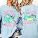  Guess Who's Back, Funny Alligator, Back To School, Front and Back, Teacher, Student, Comfort Colors T-Shirt