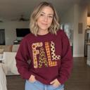 Fall Pattern Letters, Autumn Floral, Leopard Plaid, Polka Dot, Harvest Season Sweatshirt
