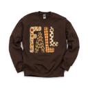  Fall Pattern Letters, Autumn Floral, Leopard Plaid, Polka Dot, Harvest Season Sweatshirt