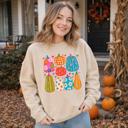  Playful Pumpkins, Bright Fall, Whimsical Autumn, Vibrant Halloween Vibes Sweatshirt