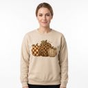  Leopard Polka Dot Pumpkins, Fall Harvest, Rustic Autumn, Farmhouse Style Sweatshirt