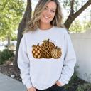  Leopard Polka Dot Pumpkins, Fall Harvest, Rustic Autumn, Farmhouse Style Sweatshirt