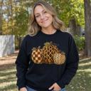  Leopard Polka Dot Pumpkins, Fall Harvest, Rustic Autumn, Farmhouse Style Sweatshirt