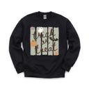 XL Black Trick or Treat, Ghost Bat Pumpkin, Spooky Cute, Halloween Fall Vibes Sweatshirt