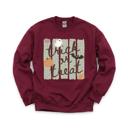 XXL Maroon Trick or Treat, Ghost Bat Pumpkin, Spooky Cute, Halloween Fall Vibes Sweatshirt