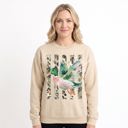  Painted Duck, Leopard Stripes, Faux Gold Stars, Playful Animal Art Sweatshirt