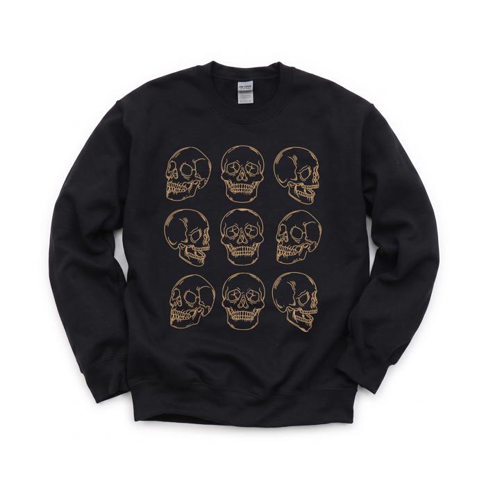 Skull Pattern, Human Anatomy, Spooky Halloween, Gothic Aesthetic Sweatshirt