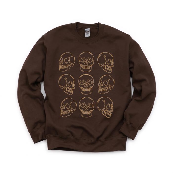 Skull Pattern, Human Anatomy, Spooky Halloween, Gothic Aesthetic Sweatshirt