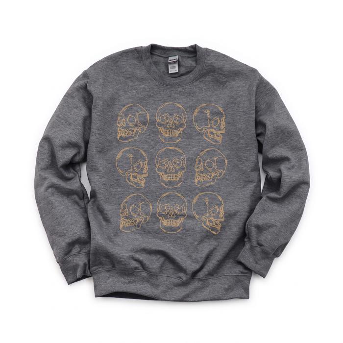 Skull Pattern, Human Anatomy, Spooky Halloween, Gothic Aesthetic Sweatshirt