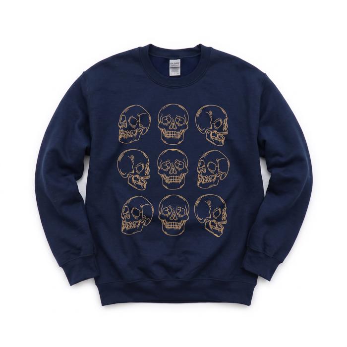 Skull Pattern, Human Anatomy, Spooky Halloween, Gothic Aesthetic Sweatshirt