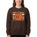  Brushstroke Pumpkin, Rustic Fall, Painterly Autumn, Harvest Season Vibes Sweatshirt