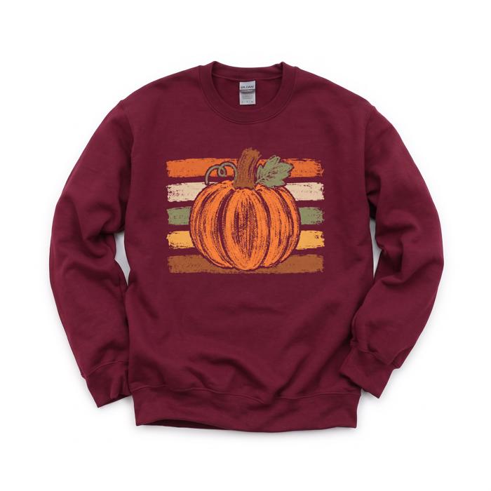 Brushstroke Pumpkin, Rustic Fall, Painterly Autumn, Harvest Season Vibes Sweatshirt