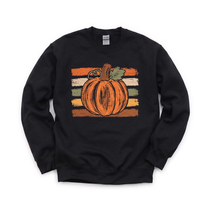 Brushstroke Pumpkin, Rustic Fall, Painterly Autumn, Harvest Season Vibes Sweatshirt