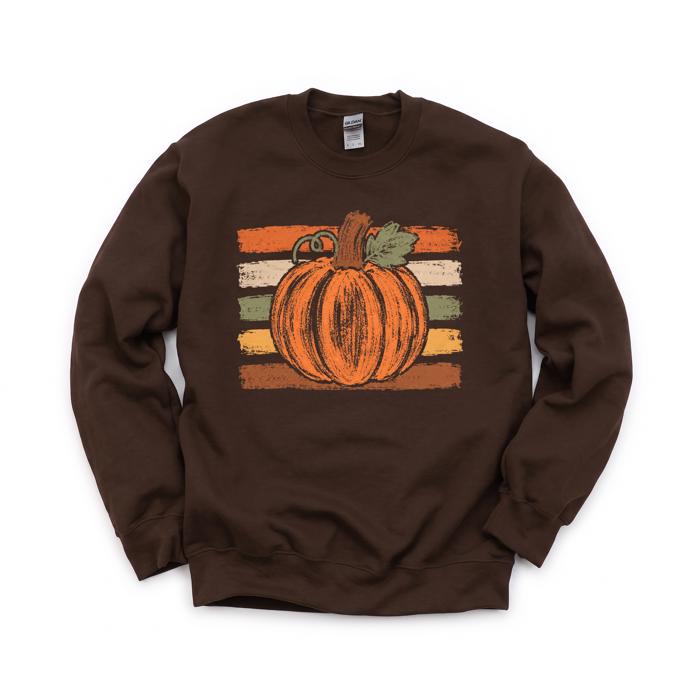 Brushstroke Pumpkin, Rustic Fall, Painterly Autumn, Harvest Season Vibes Sweatshirt