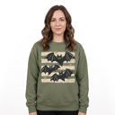 Distressed Bats, Spooky Stars, Halloween Aesthetic, Vintage Grunge Sweatshirt