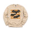 Large Sand Distressed Bats, Spooky Stars, Halloween Aesthetic, Vintage Grunge Sweatshirt