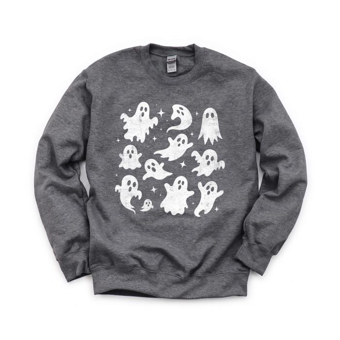 Vintage Ghosts Halloween Sweatshirt, Cute Retro Spooky Season