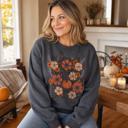  Pumpkin Patch Blooms, Autumn Floral, Harvest Season, Cozy Fall Vibes Sweatshirt