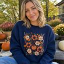  Pumpkin Patch Blooms, Autumn Floral, Harvest Season, Cozy Fall Vibes Sweatshirt