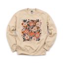 XXXL Sand Pumpkin Patch Blooms, Autumn Floral, Harvest Season, Cozy Fall Vibes Sweatshirt