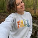  Gingham Fall Letters, Textured Plaid, Autumn Season, Rustic Farmhouse Vibe Sweatshirt