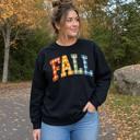  Gingham Fall Letters, Textured Plaid, Autumn Season, Rustic Farmhouse Vibe Sweatshirt