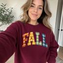  Gingham Fall Letters, Textured Plaid, Autumn Season, Rustic Farmhouse Vibe Sweatshirt