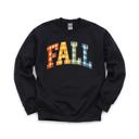  Gingham Fall Letters, Textured Plaid, Autumn Season, Rustic Farmhouse Vibe Sweatshirt