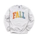 XXXL Ash Light Gray Gingham Fall Letters, Textured Plaid, Autumn Season, Rustic Farmhouse Vibe Sweatshirt