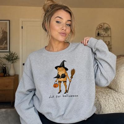 Slut For Halloween, Funny, Frog, Sassy Sweatshirt