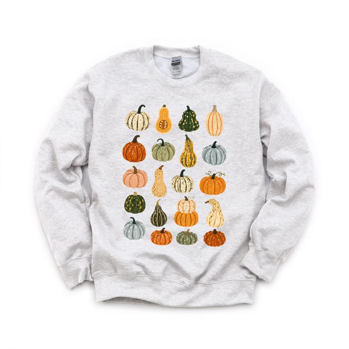 Colorful Pumpkins, Fall Harvest, Autumn Season Sweatshirt
