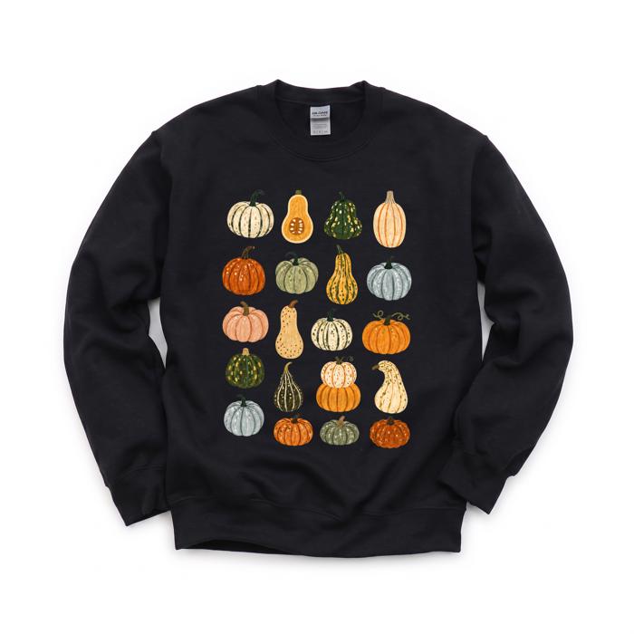 Colorful Pumpkins, Fall Harvest, Autumn Season Sweatshirt