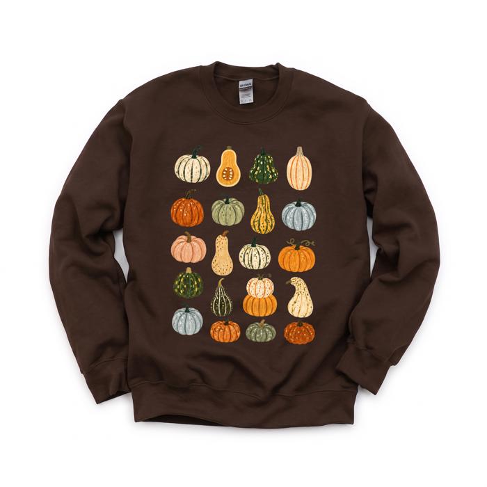 Colorful Pumpkins, Fall Harvest, Autumn Season Sweatshirt