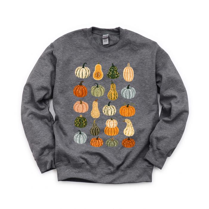 Colorful Pumpkins, Fall Harvest, Autumn Season Sweatshirt