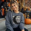  Vintage Crescent Moon, Sleeping Face, Vintage Stars, Halloween Sweatshirt