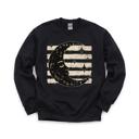 Medium Black Vintage Crescent Moon, Sleeping Face, Vintage Stars, Halloween Sweatshirt