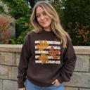  Maple Leaves, Vintage Stripes, Vintage Fall Sweatshirt
