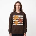  Maple Leaves, Vintage Stripes, Vintage Fall Sweatshirt