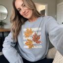  Maple Leaves, Vintage Stripes, Vintage Fall Sweatshirt