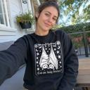  Can We Hang Forever, Cute Hanging Bats, Stars Moons, Romantic Gothic Text Sweatshirt