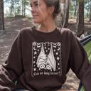  Can We Hang Forever, Cute Hanging Bats, Stars Moons, Romantic Gothic Text Sweatshirt