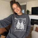  Can We Hang Forever, Cute Hanging Bats, Stars Moons, Romantic Gothic Text Sweatshirt