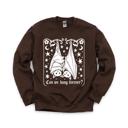 Medium Dark Chocolate Can We Hang Forever, Cute Hanging Bats, Stars Moons, Romantic Gothic Text Sweatshirt