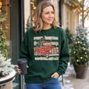  Vintage Christmas Truck, Tree, Merry Christmas, Vintage Stars Sweatshirt